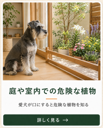 ミニチュアシュナウザーと学ぶ、愛犬が口にすると危険な庭や室内の植物