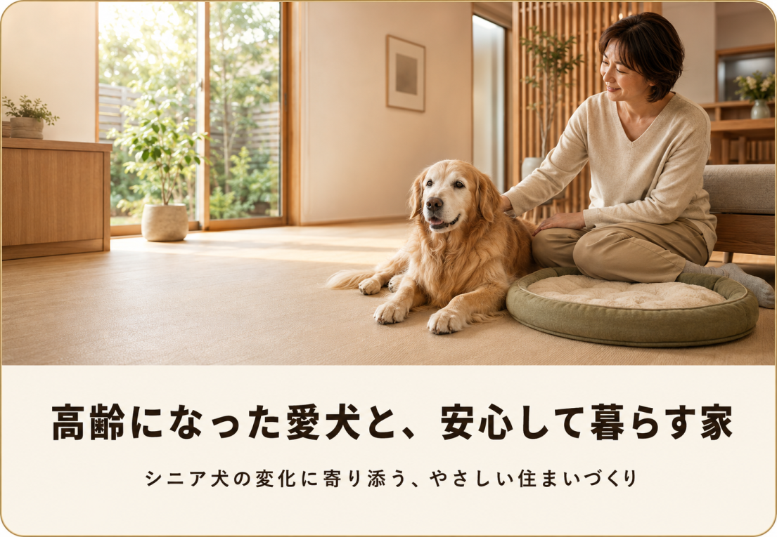 札幌で高齢犬と安心して暮らすためのシニア犬にやさしい愛犬家住宅