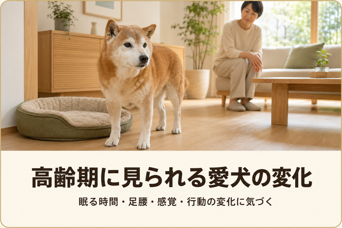 高齢期に見られる愛犬の眠る時間・足腰・感覚・行動の変化