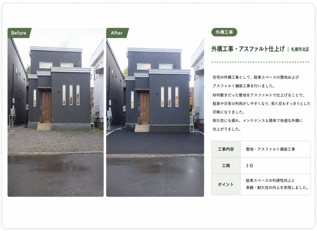 外構工事・アスファルト舗装